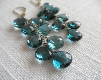 London blue topaz earrings - silver earrings - V I D A 230