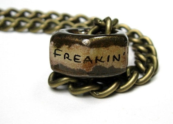 Freakin' Nut Job Industrial Chic Hex Nut Necklace by jewelrybyNaLa