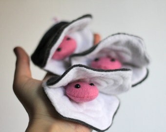 Peluche huitre - kawaii polaire rose animal alice au pays des merveilles