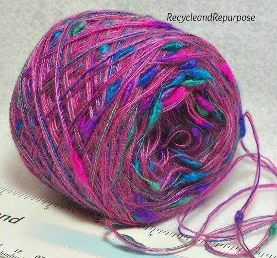 Secret Garden Yarn Combination of Fuschia Hot Pink Teal