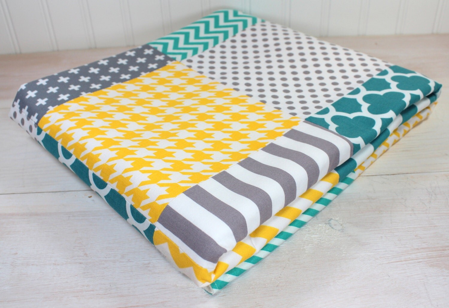 Baby Blanket Unisex Patchwork Baby Blanket Boy by theredpistachio