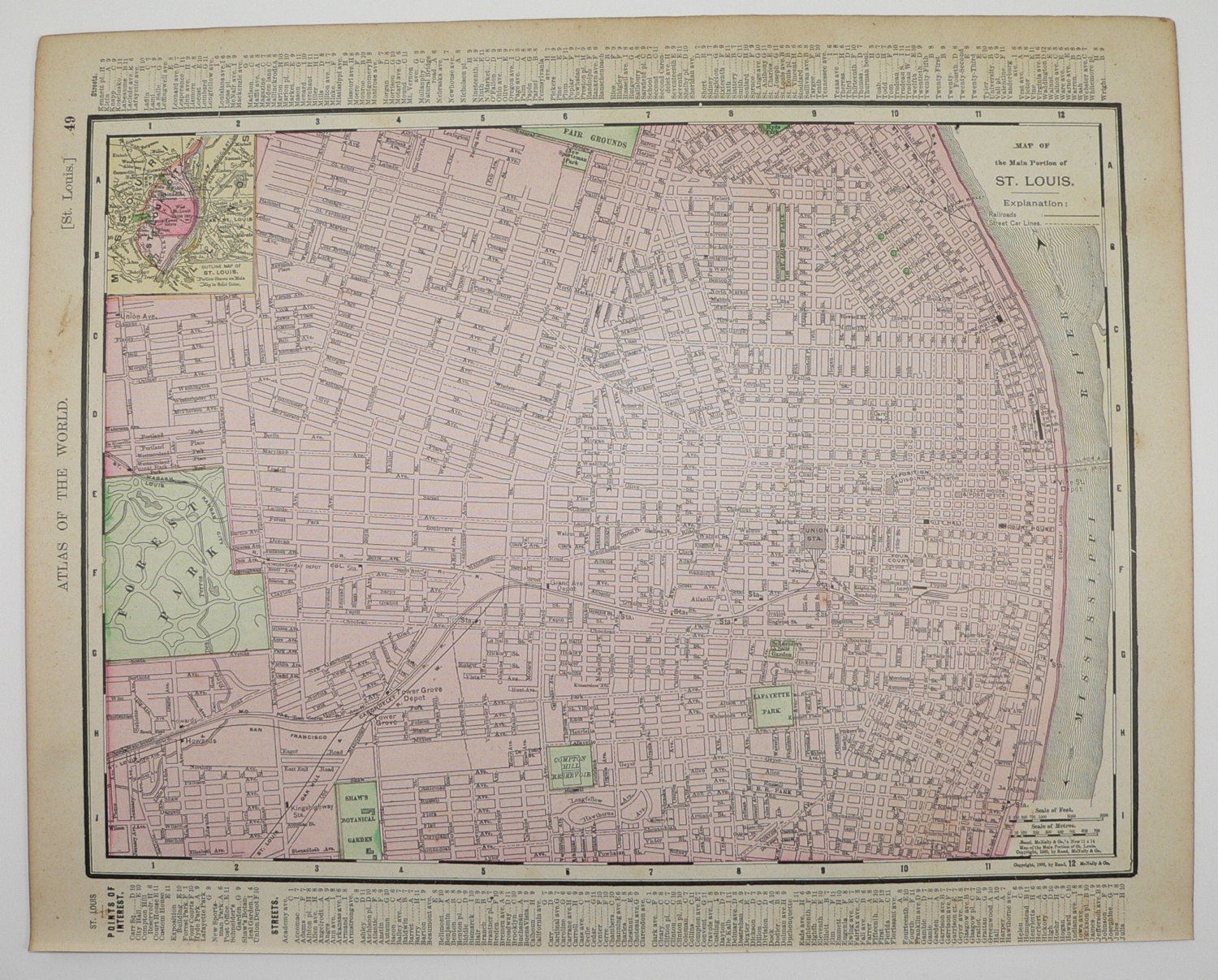 St Joseph Map St Louis Map Missouri Map 1900 by OldMapsandPrints