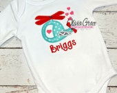 Boys Helicopter Heart Shirt, Embroidered Applique Shirt or Bodysuit Il_170x135