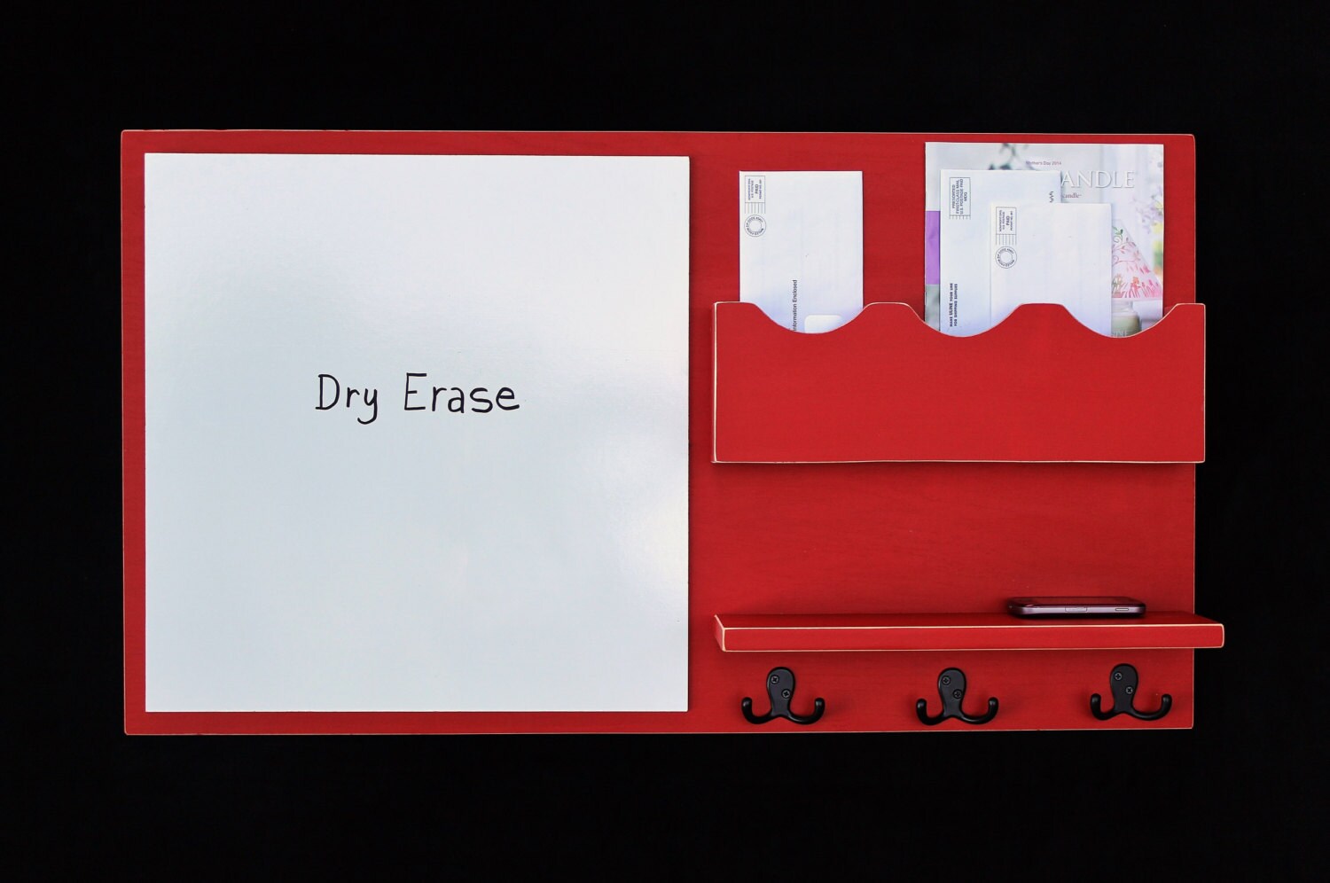 Message Center Mail Organizer Dry Erase White Board
