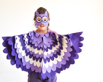 Kids Owl Costume, Children Bird Wings and Mask, Dress up Toy, Owl Disguise,  Girls and Boys, Toddlers