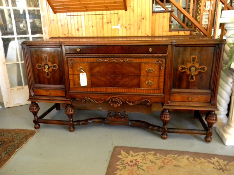 Antique Buffet, 1920s Sideboard, Server, Large Buffet Server 1920s ...