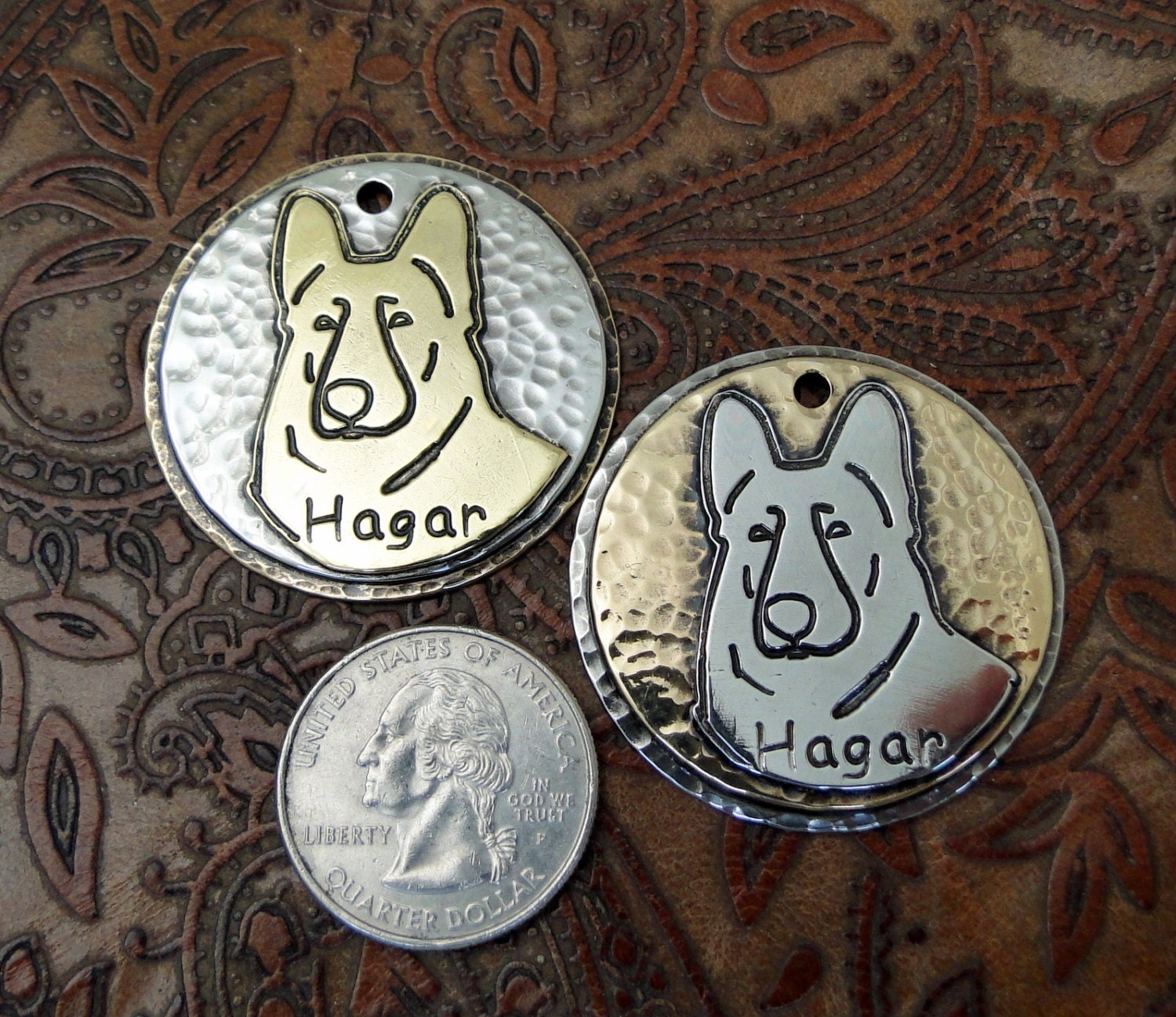 German Shepherd ID TagPersonalized Dog Breed IDTagShepherd