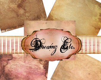 Tea Stained Papers - Digital Papers "Journal" - Paper Pack 1,
