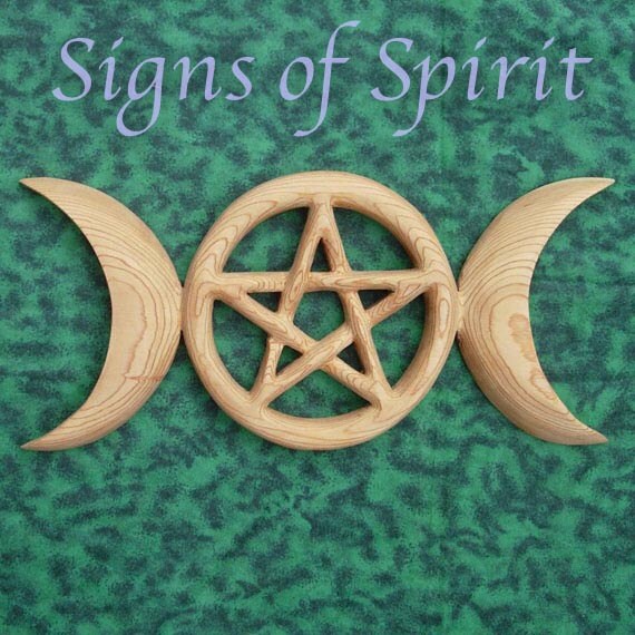 Triple Moon Pentacle Celtic Goddess Symbol and Holistic