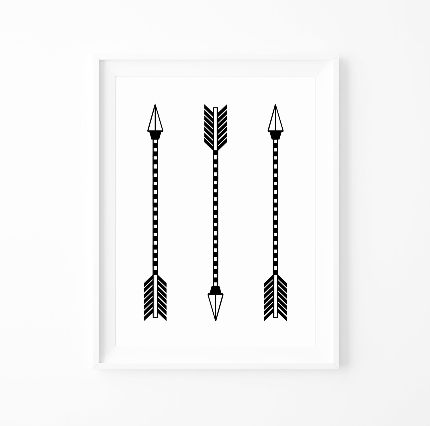 Arrow Print Tribal Arrow Print Black and White by MILKANDPAPER
