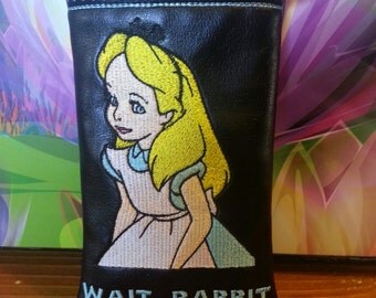 Alice in wonderland Custom glass pipe pouch