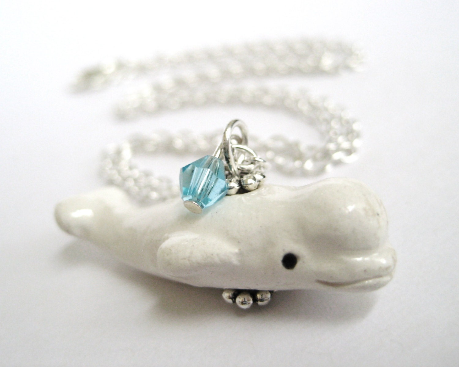 Baby Beluga Whale Jewelry Beluga Necklace Whale Pendant