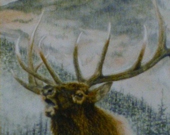 Elk painting | Etsy