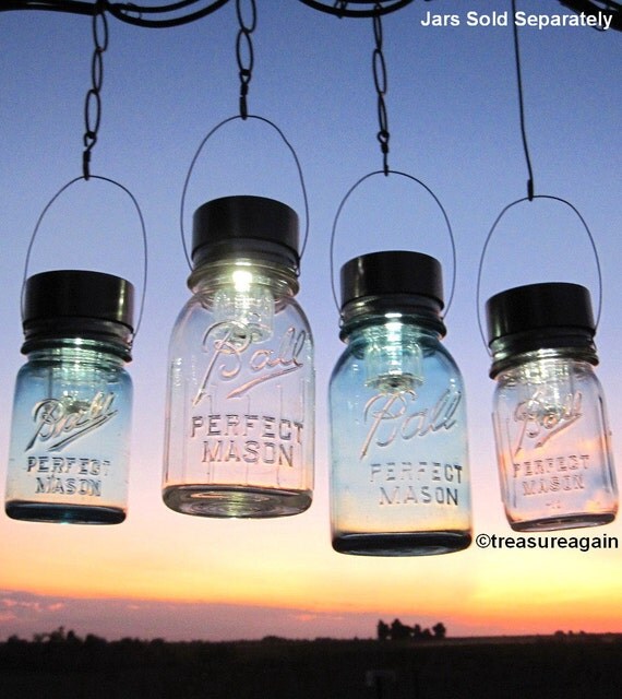 Mason Jar Lighting Hanging Mason Jar Solar Light LIDS 4