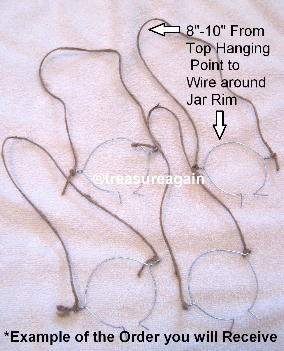 Twine Mason Jar Hanger DIY Wedding Lights Country Rustic Mason