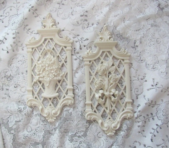 Ornate Shabby Chic Wall Hangings Vintage by theshabbychateau