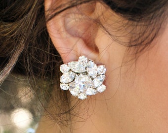 swarovski crystal Earrings Bridal Earrings Rhinestone Bridal Earrings Statement Bridal Earrings Wedding Rhinestone stud Earrings NATALEE