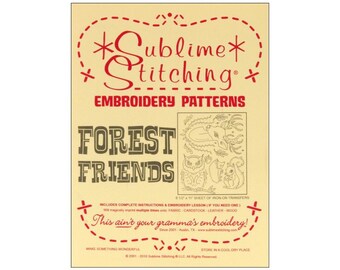 Forest Friends Iron On Transfer Pattern Sublime Stitching Embroidery Crewel Fabric Painting