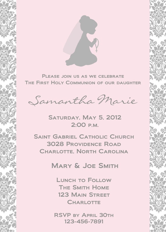 Holy Communion Invitation Samples 4