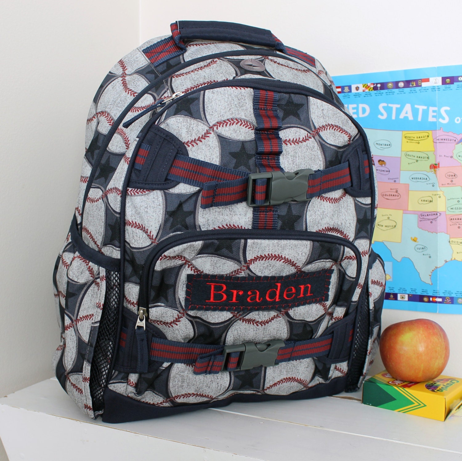 Large Backpack With Monogram Large Size Pottery Barn