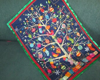 Advent Calendar Modern Christmas Tree, Christmas Decoration, Wall hanging, Fabric Advent Calendar