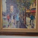 1960s-70s Spanish Artist Brasso Oil on Canvas City Street