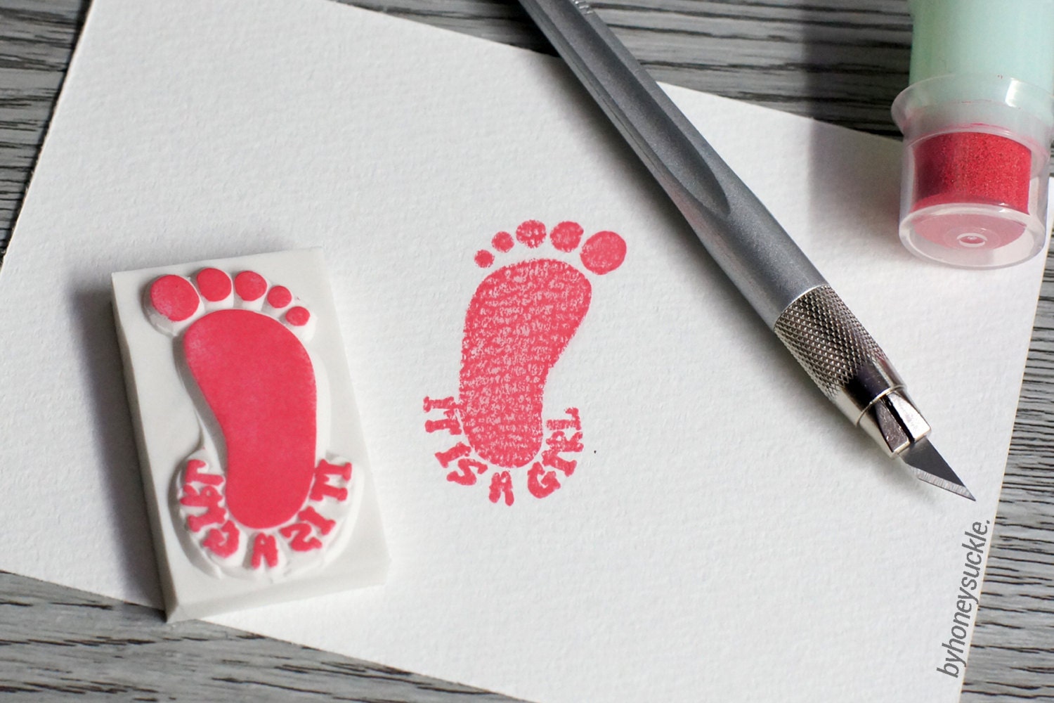 baby footprint stamp footprint baby rubber stamp new born