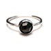 Black Spinel Stacking Ring in Sterling Silver- SIZE 6