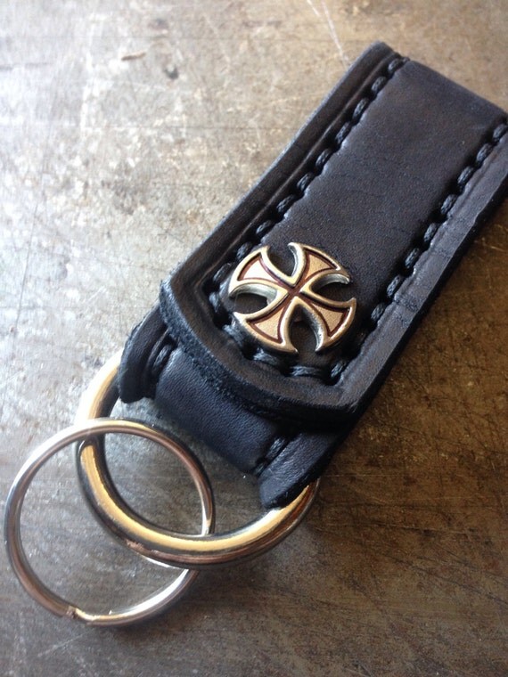 Items similar to Iron cross belt loop keychain on Etsy