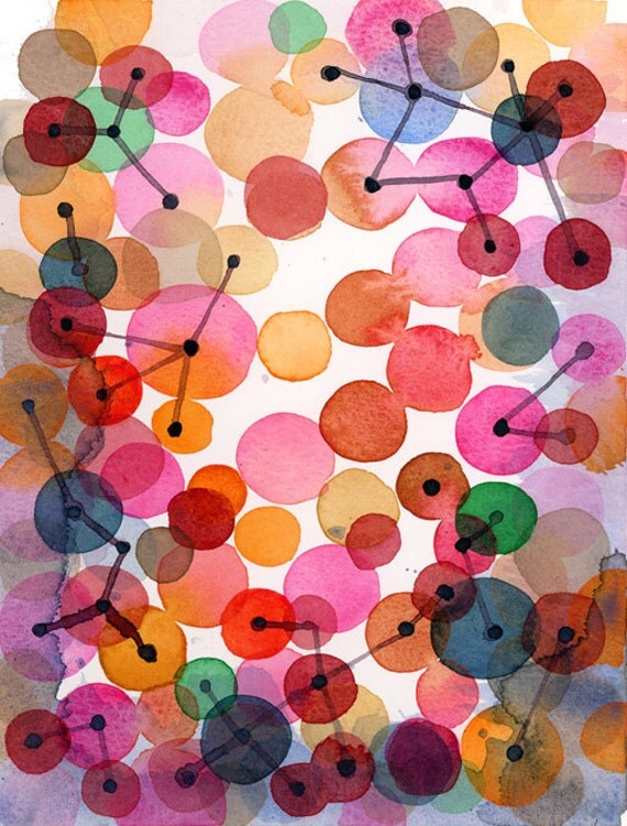 Items similar to Abstract painting watercolor painting, Giclee Print ...