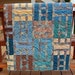 Handmade Modern Quilt in Blues and Browns