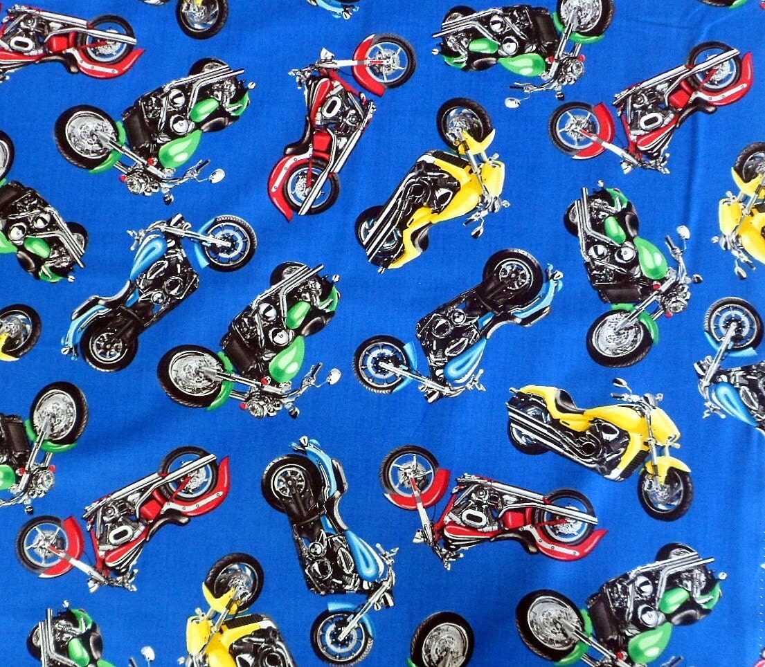 Dirt Bike Fabric Motorcycle Cotton Fabric Timeless