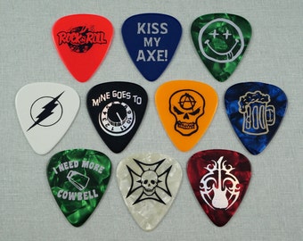 HAPPY BIRTHDAY Guitar Picks set Great as cake by EGOpicks on Etsy