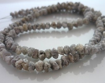 Fantastic grey druzy diamond beads 2.8-3.8mm set of 10