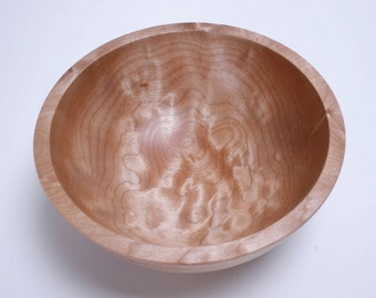 Pillow Quilted Big Leaf Maple Wooden Bowl #1318 6 7/8" X 2 5/8"