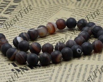 12mm Frosted surface Agate Beads ,agate stone beads loose strands