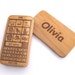 Personalized wood toy phone smart phone natural toy bat calling