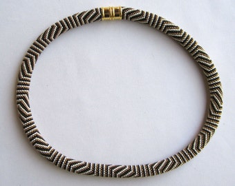 Bead Crochet Necklace Pattern: The Pharoahs Exquisite Madness Bead Crochet Necklace Pattern