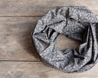 Tribal Infinity Scarf Versatile Cowl Loop scarf Chocolate Brown tribal ikat modern urban minimalist