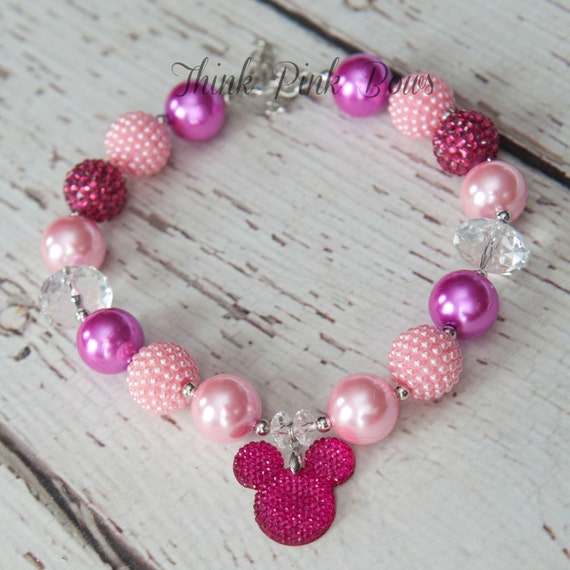 Girls Chunky Necklace, Girls Bubblegum Chunky Necklace, Girls Chunky Bubble Gum Necklace, Easter Chunky Necklace, toddler necklace. by ThinkPinkBows