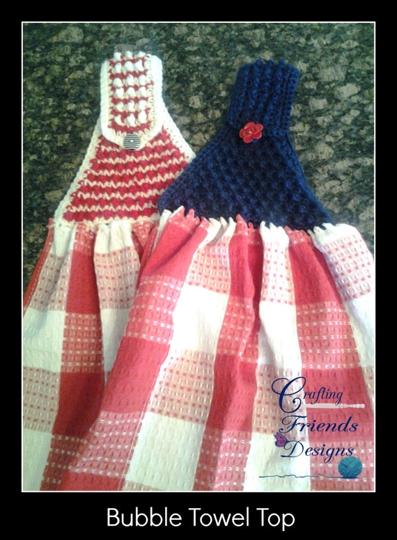 towel hanging pattern crochet for kitchen Top CraftingFriendsDesig by Kitchen Crochet Towel Bubble Pattern: