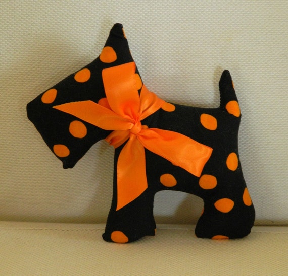 polka dot stuffed dog