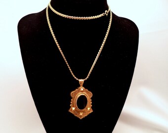 Antique Victorian Gold Filled Pendant Brooch Mourning Jewelry Onyx ...