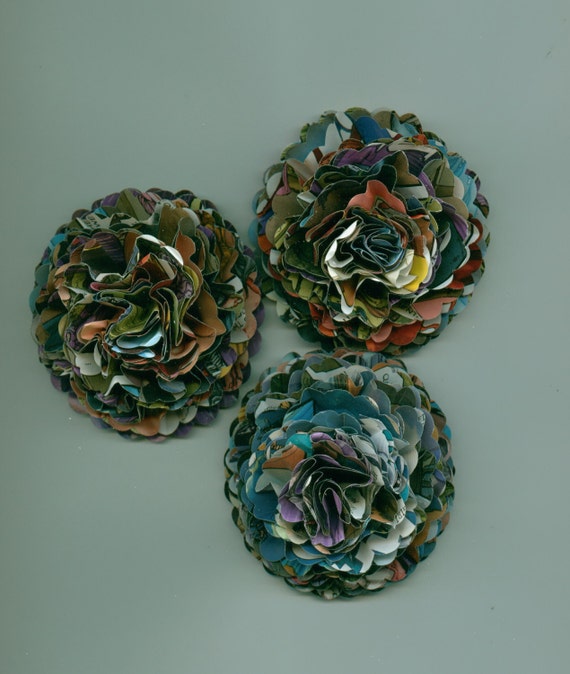 Recycled Comic Carnation Paper Flowers