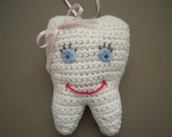 Crocheted Stuffed Tooth Fairy Pillow (Girl)