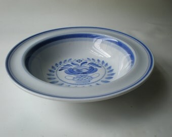 SALE Vintage Arabia of Finland Blue Rose Bowl