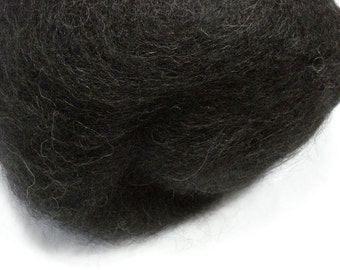 Natural Black Alpaca Batt - 5.5+ ounces