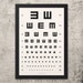 eye chart print tumbling e vintage look