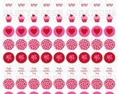 Printable Barbie Girl Valentine Hershey Kisses Sticker Label Collage Sheet PDF File Instant Download Il_170x135