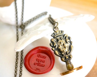 wax seal once upon a time birth cards